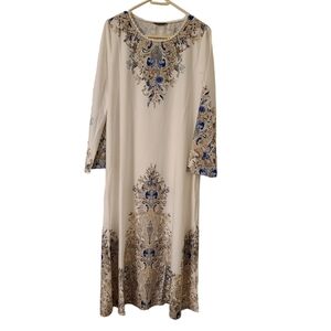 Long-sleeved midi dress, L